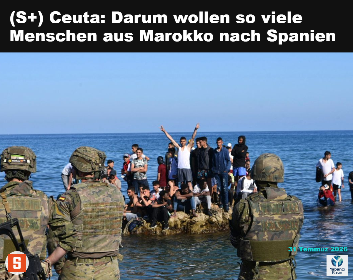 Ceuta’ya varış: Yetkililer on binlerce göçmenden söz ediyor. Fotoğraf: Antonio Sempere / AFP