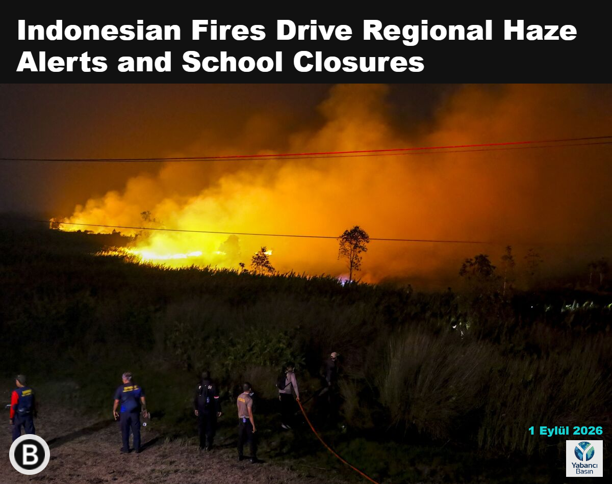 İtfaiyeciler, 30 Ağustos’ta Endonezya’nın Orta Kalimantan bölgesindeki orman yangınını söndürmeye çalışıyor. Fotoğraf: Reina/AFP/Getty Images