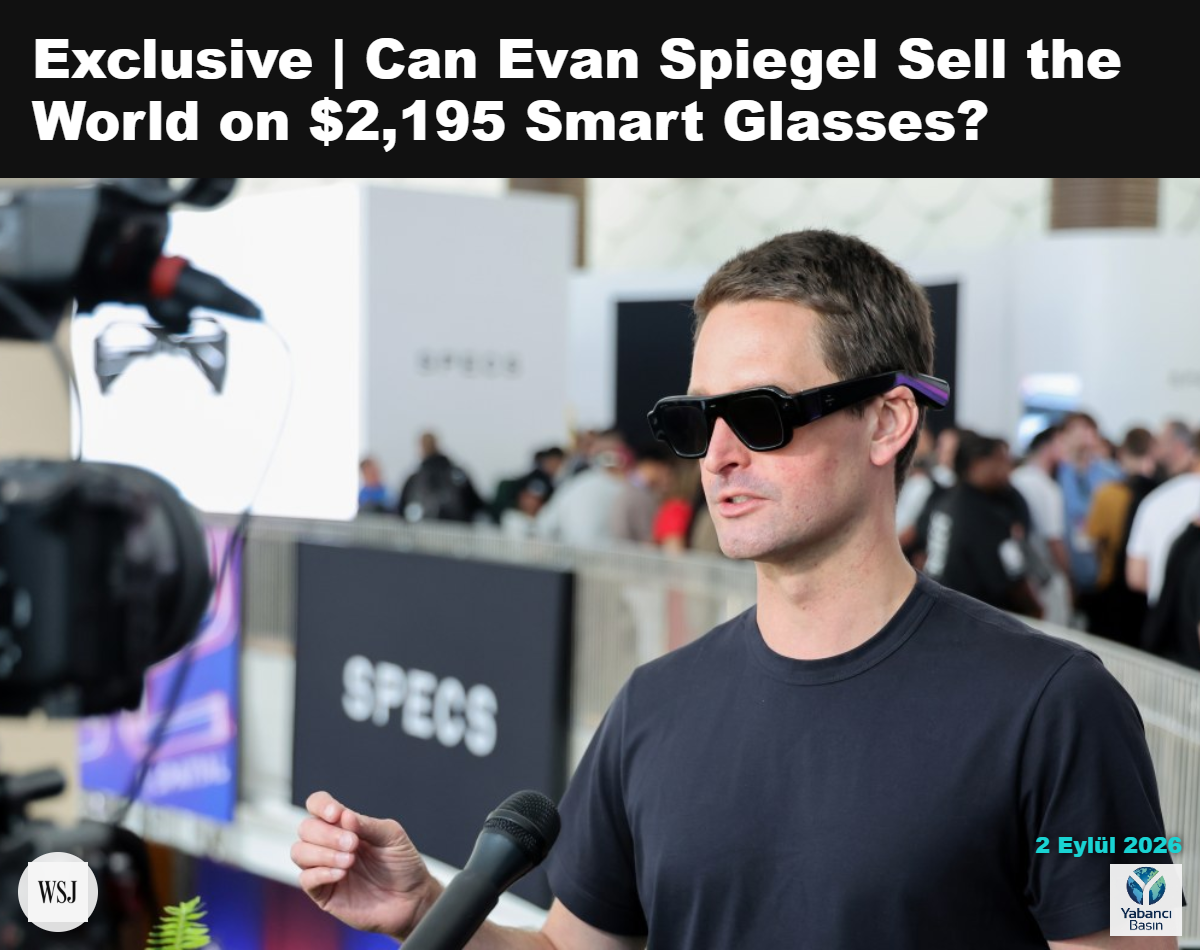 Snap Üst Yöneticisi Evan Spiegel, haziran ayında California’nın Long Beach kentindeki bir etkinlikte şirketin akıllı gözlüklerini taktı. JOE SCARNICI/GETTY IMAGES