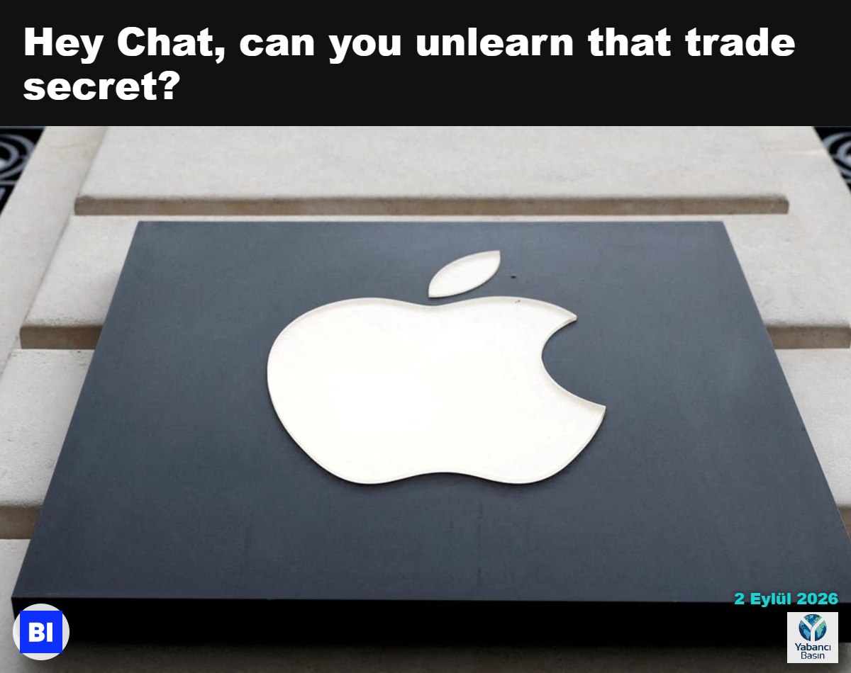 Apple logosu taşıyan tabela. Abdul Saboor/Reuters