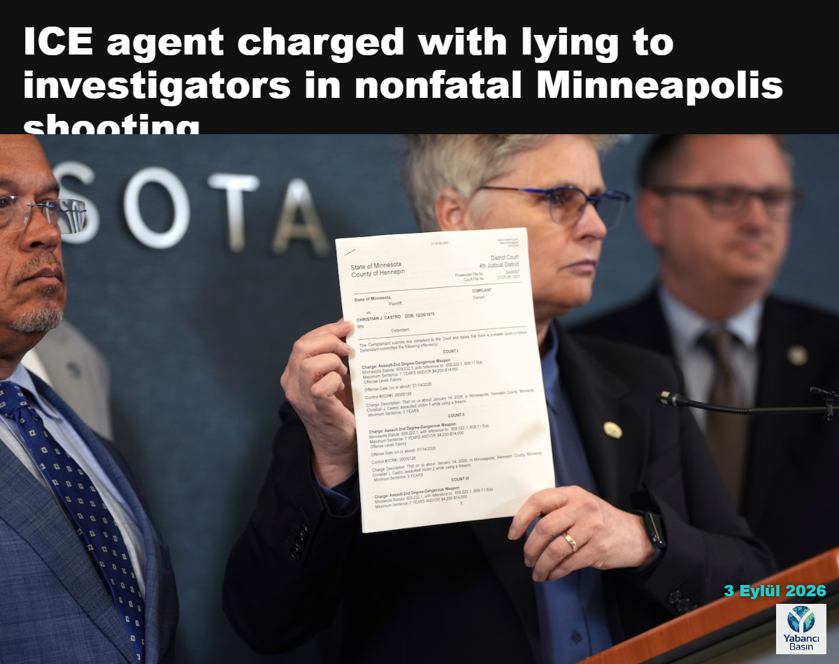 Hennepin County Başsavcısı Mary Moriarty, 18 Mayıs’ta Minneapolis’te bir ICE ajanına yönelik suçlamalarla ilgili basın toplantısında.