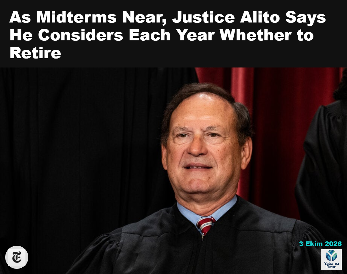 Yargıç Alito, Yüksek Mahkemenin en yaşlı ikinci yargıcıdır. Erin Schaff/The New York Times