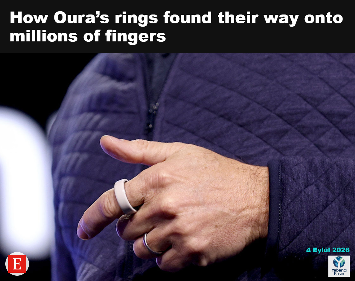 Oura Üst Yöneticisi tarafından takılan bir Oura yüzüğü — Getty Images