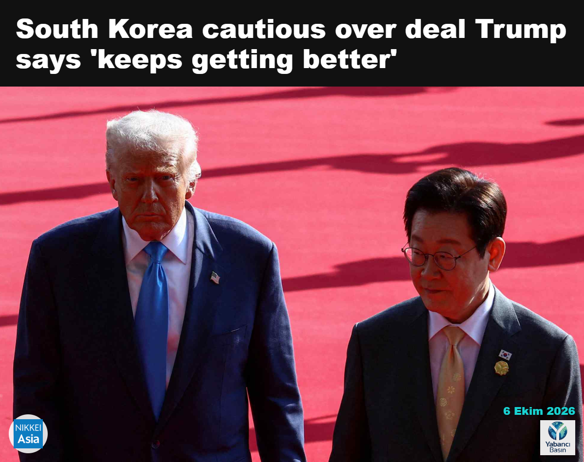 Donald Trump, 29 Ekim 2025'te Güney Kore'nin Gyeongju kentinde düzenlenen Asya-Pasifik Ekonomik İşbirliği liderler zirvesi kapsamında Güney Koreli mevkidaşı Lee Jae Myung ile görüşüyor. İki lider arasındaki ilişkiler gerginliğini koruyor. © Reuters