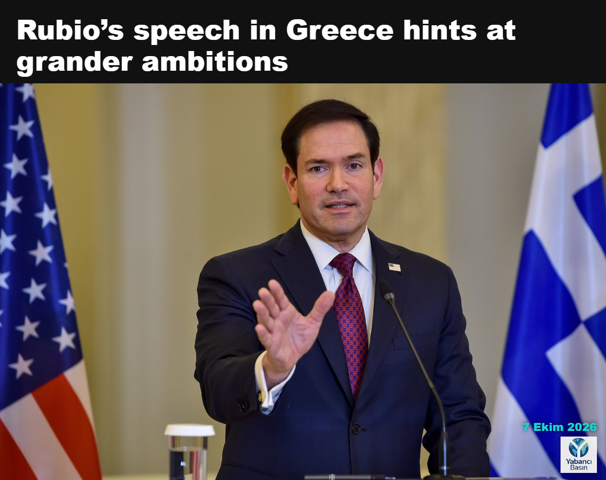 ABD Dışişleri Bakanı Marco Rubio, çarşamba günü Atina ziyareti sırasında.