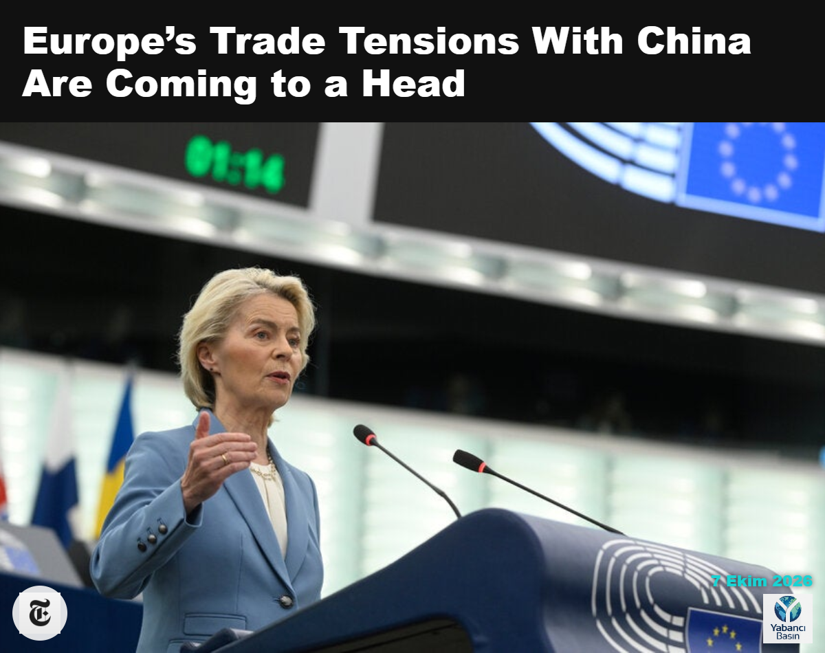 Ursula von der Leyen, Avrupa Komisyonu Başkanı. Avrupa’nın Çin’le ticaret açığının “kritik bir eşiğe” ulaştığı konusunda uyarıda bulundu. Pascal Bastien/Associated Press