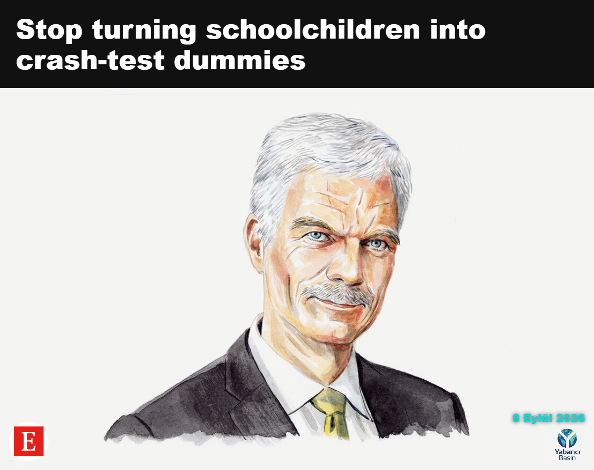 Andreas Schleicher’in portresi. İllüstrasyon: Dan Williams