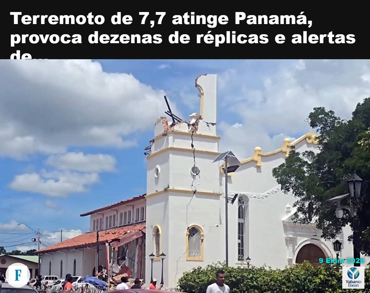 Panama’da cuma günü meydana gelen depremin ardından Penonomé’deki San Juan Bautista Kilisesi hasar gördü - Mí Favorita Instagram