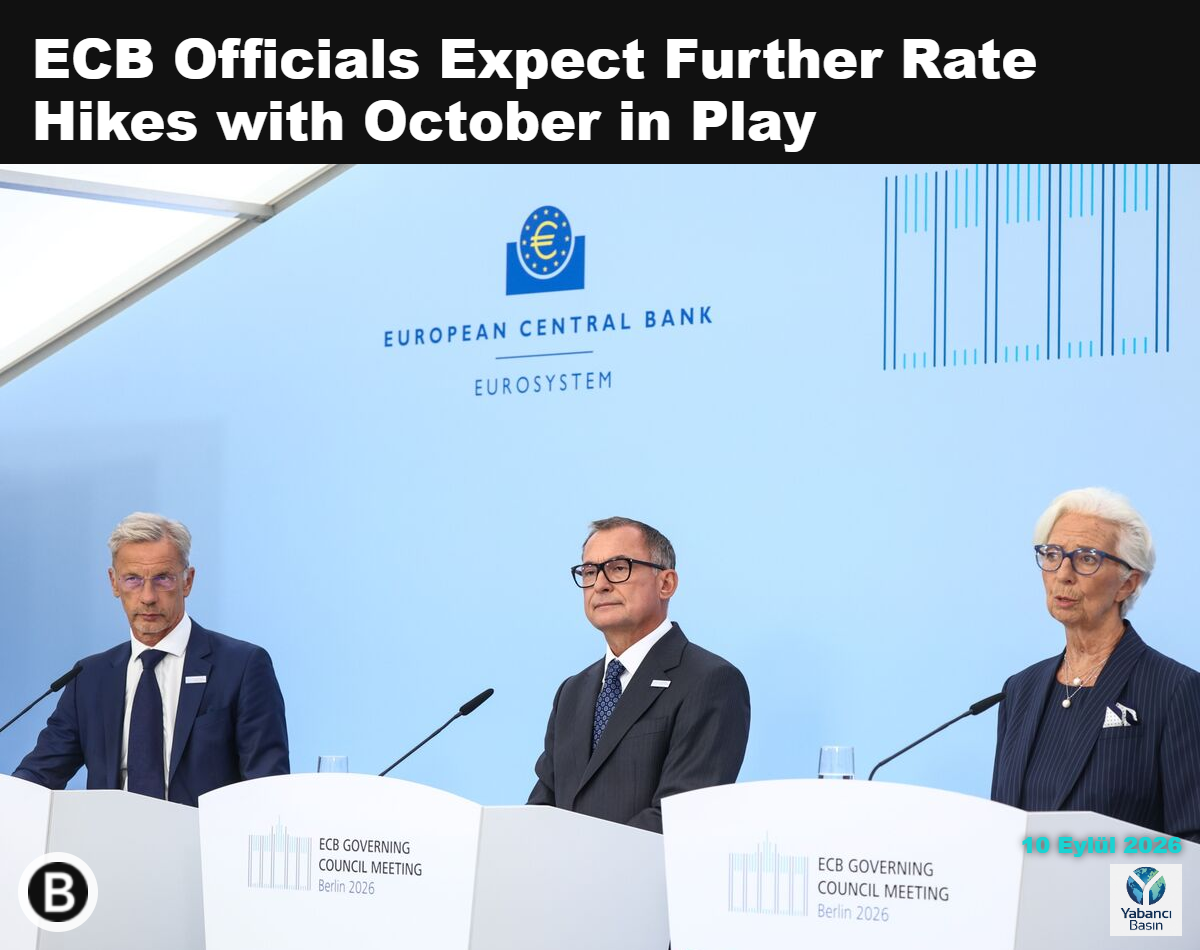 ECB Başkan Yardımcısı Boris Vujcic, Deutsche Bundesbank Başkanı Joachim Nagel ve ECB Başkanı Christine Lagarde, 10 Eylül’de Berlin’de düzenlenen basın toplantısında.