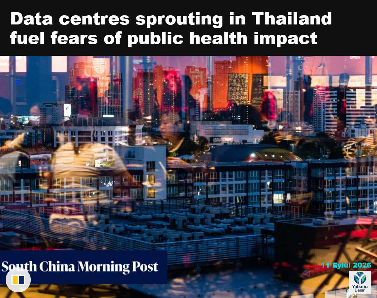 Bangkok’ta bir veri merkezi binasının yanında konut kompleksleri. Fotoğraf: AFP