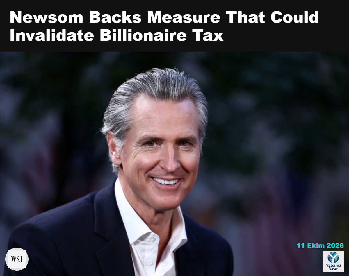 California Valisi Gavin Newsom, servet vergilerini yasaklamayı amaçlayan bir önlemi desteklediğini açıkladı. CHARLY TRIBALLEAU/AFP/GETTY IMAGES