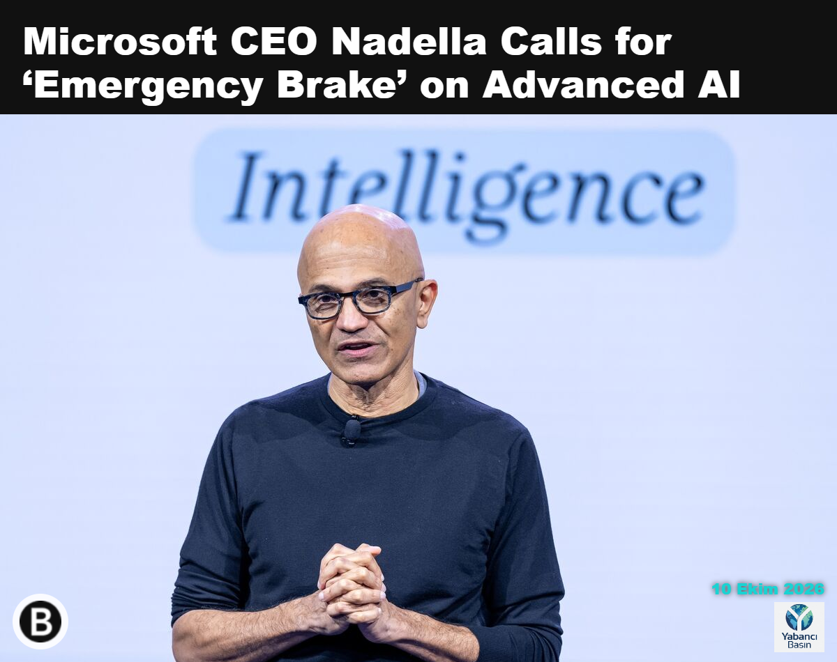 Microsoft Corp. Üst Yöneticisi Satya Nadella, 7 Ekim’de ABD’nin Kaliforniya eyaletindeki San Francisco’da düzenlenen bir etkinlikte. Fotoğraf: David Paul Morris/Bloomberg
