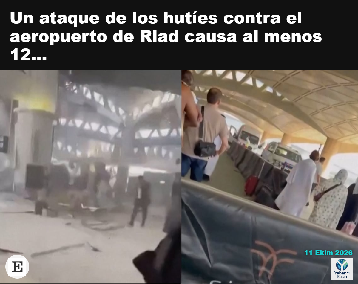Cumartesi günü Riyad Uluslararası Havalimanı'na düzenlenen saldırının ardından çekilen video görüntüsü. REUTERS