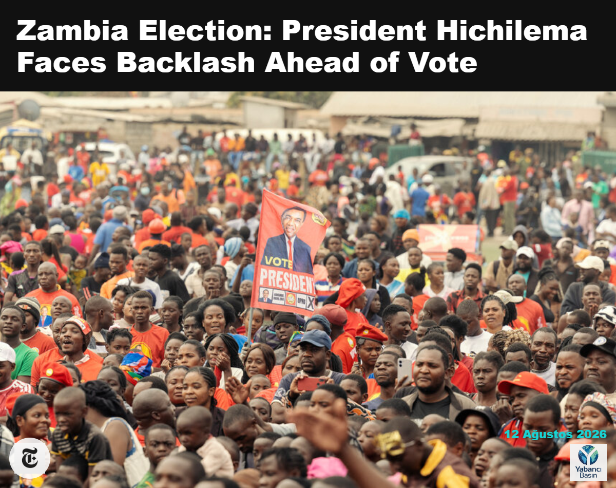 Zambiya'nın Lusaka kentinde salı günü bir kampanya mitinginde Cumhurbaşkanı Hakainde Hichilema'nın destekçileri. Gianluigi Guercia/Agence France-Presse — Getty Images
