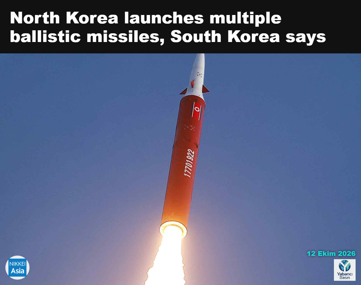 Kuzey Kore lideri Kim Jong Un'un denetlediği tatbikatta 3 Ekim'de ülkenin doğu bölgesinden orta menzilli bir füze fırlatıldı. Pyongyang bu yıl 10'dan fazla kez füze denemesi gerçekleştirdi. (KCNA via Reuters)