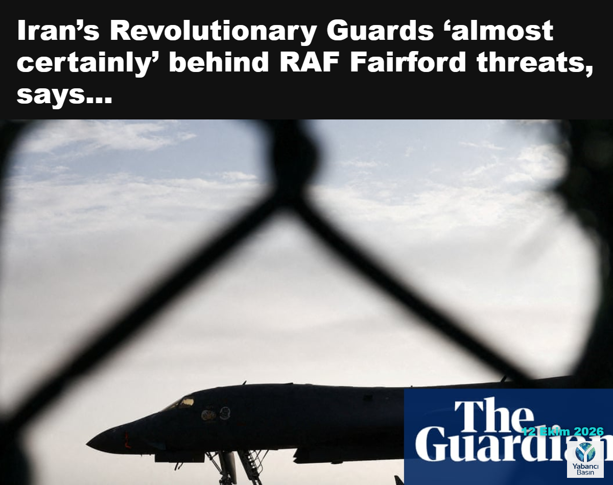 RAF Fairford’da bir B-1B Lancer bombardıman uçağı. Olaydan bir hafta sonra ABD, üste konuşlandırılan 12 B-1 bombardıman uçağını geri çekti. Fotoğraf: Toby Shepheard/Reuters