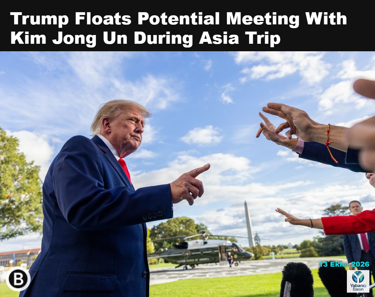 Başkan Donald Trump, 12 Ekim’de ABD’nin Washington kentindeki Beyaz Saray’ın Güney Çimenliği’nde Marine One’a binmeden önce medya mensuplarıyla konuşuyor. Fotoğraf: Shawn Thew/EPA/Bloomberg