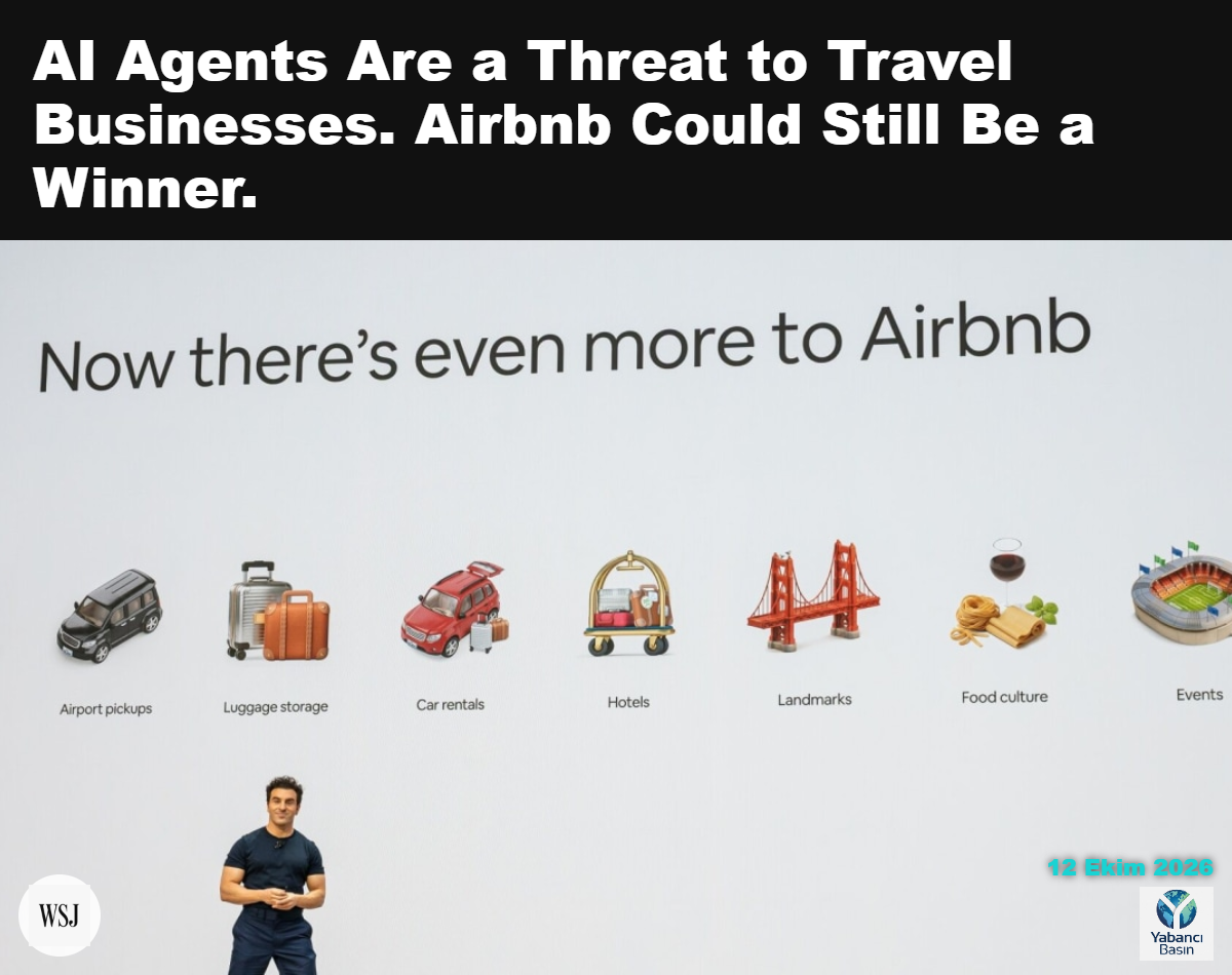 Airbnb CEO’su Brian Chesky, Airbnb’nin sohbet botlarından faydalandığını söylüyor. DAVID PAUL MORRIS/BLOOMBERG NEWS
