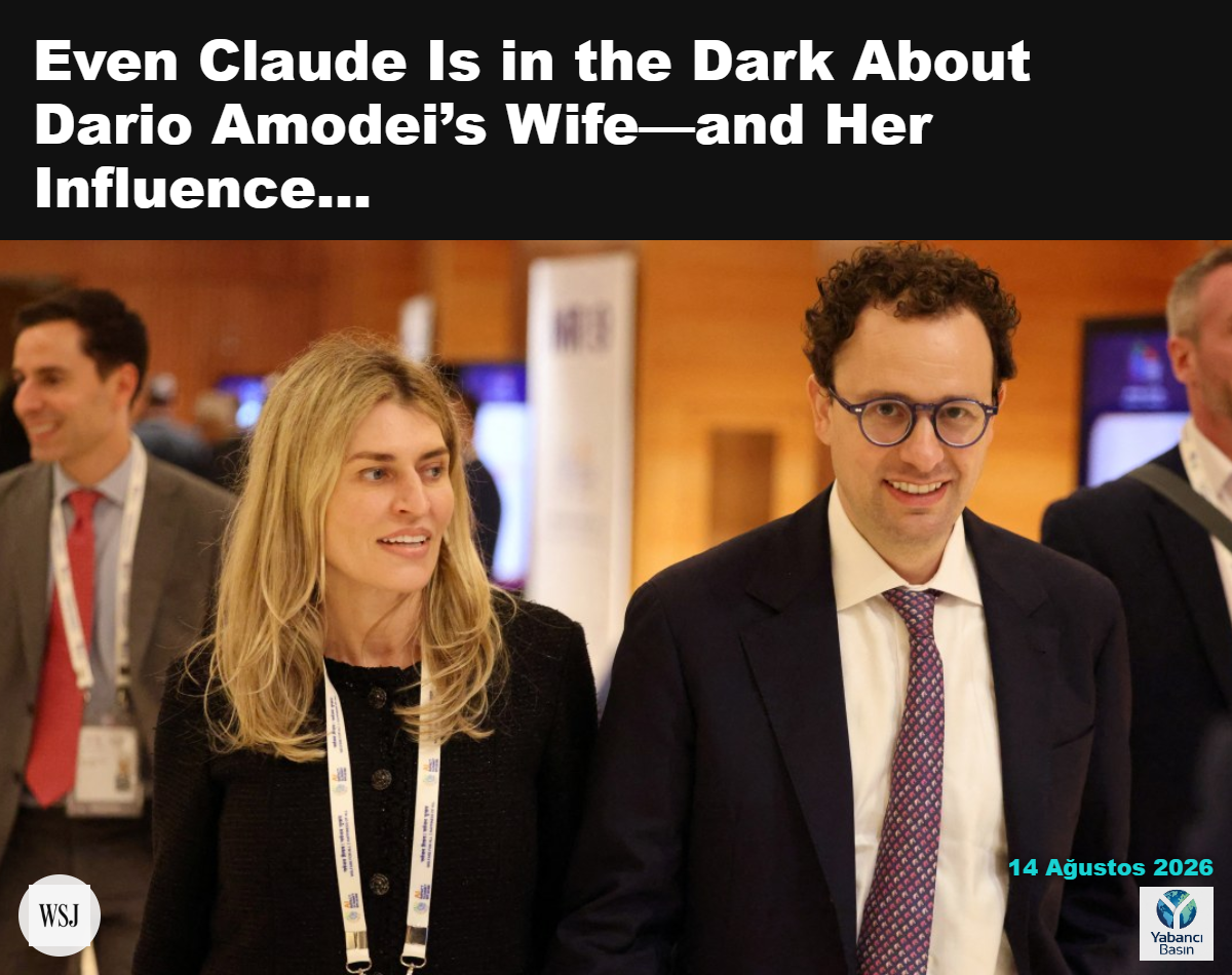 Cami Clark ve Anthropic CEO’su Dario Amodei, şubat ayında Yeni Delhi’de düzenlenen bir zirvede. LUDOVIC MARIN/AFP/GETTY IMAGES