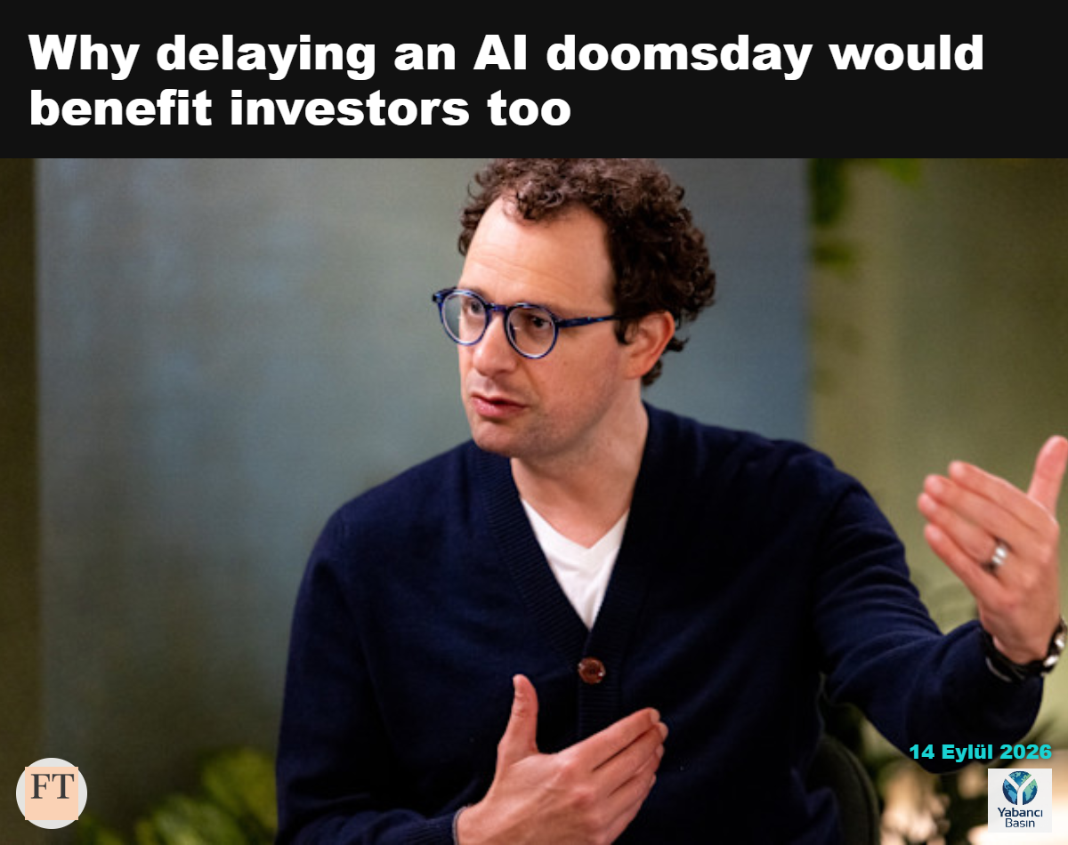 Anthropic CEO’su Dario Amodei, hafta sonu yapay zekâdaki ilerlemelerin “yavaşlatılması” gerektiğini söyledi. © Jason Henry/Bloomberg