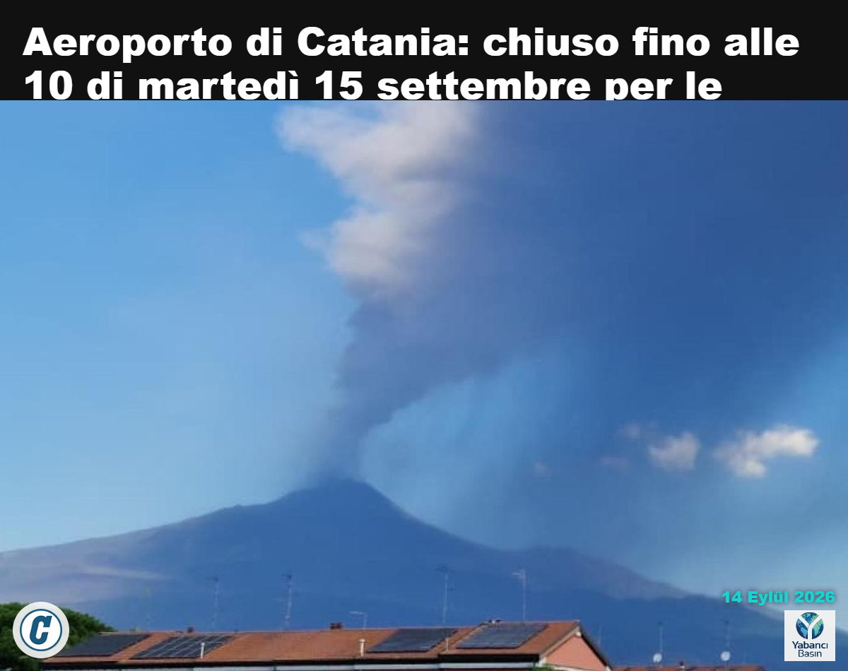 17 Ağustos’ta Etna’dan yayılan kül sütunu (Ansa)