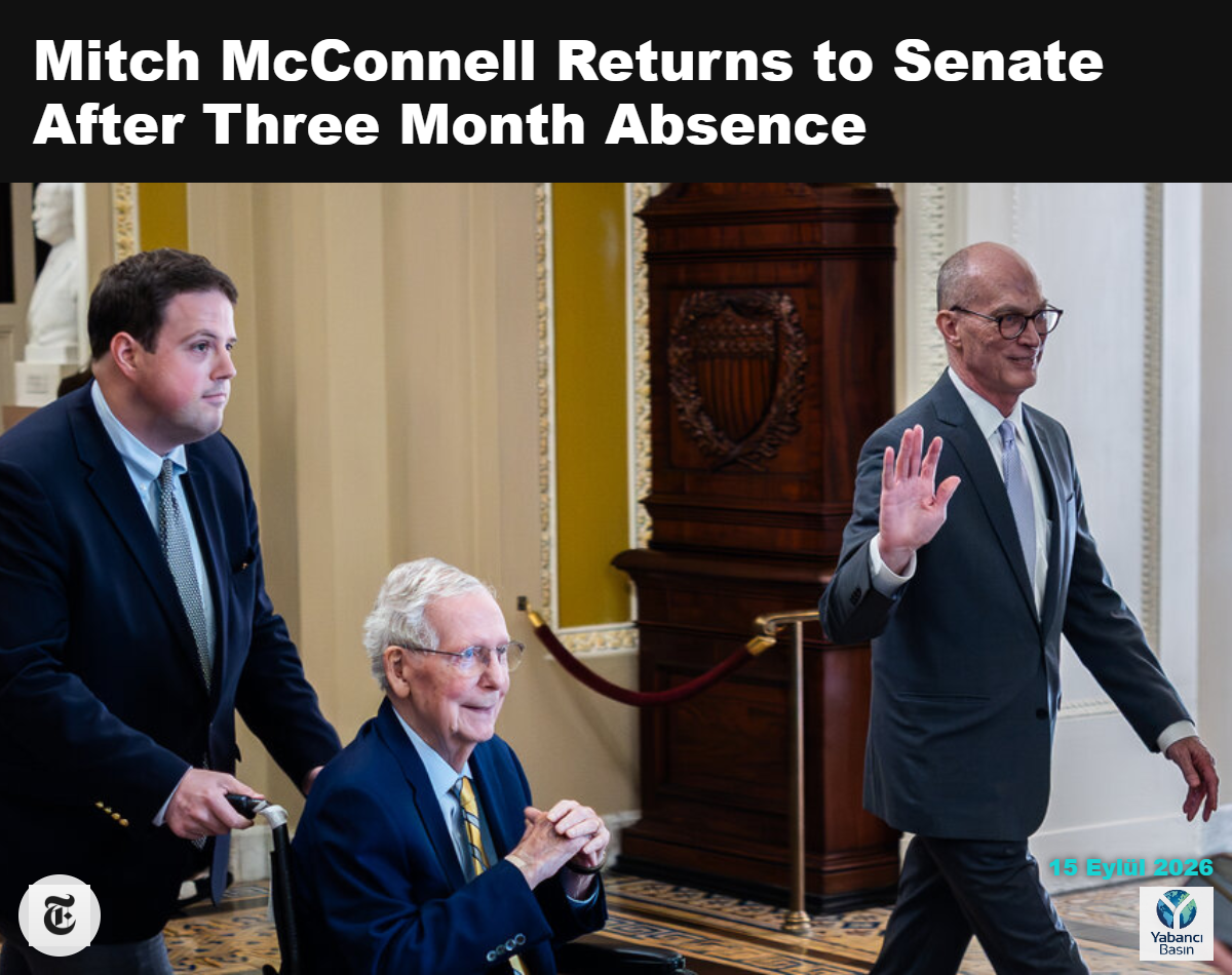 Senatör Mitch McConnell, pazartesi öğleden sonra Capitol’deki oylamaya geliyor. McConnell, 11 Haziran’daki son kürsü oylamasından bu yana burada görülmemişti. Tierney L. Cross / The New York Times
