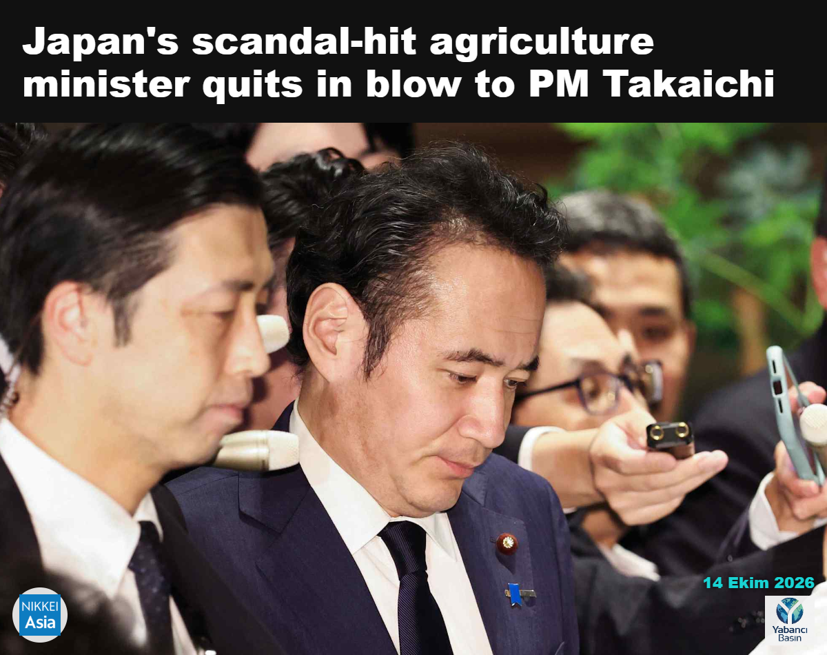 Tarım Bakanı Kazuo Yana, 14 Ekim'de Tokyo'da başbakanlık ofisine giriyor. (Fotoğraf: Shun Kato)