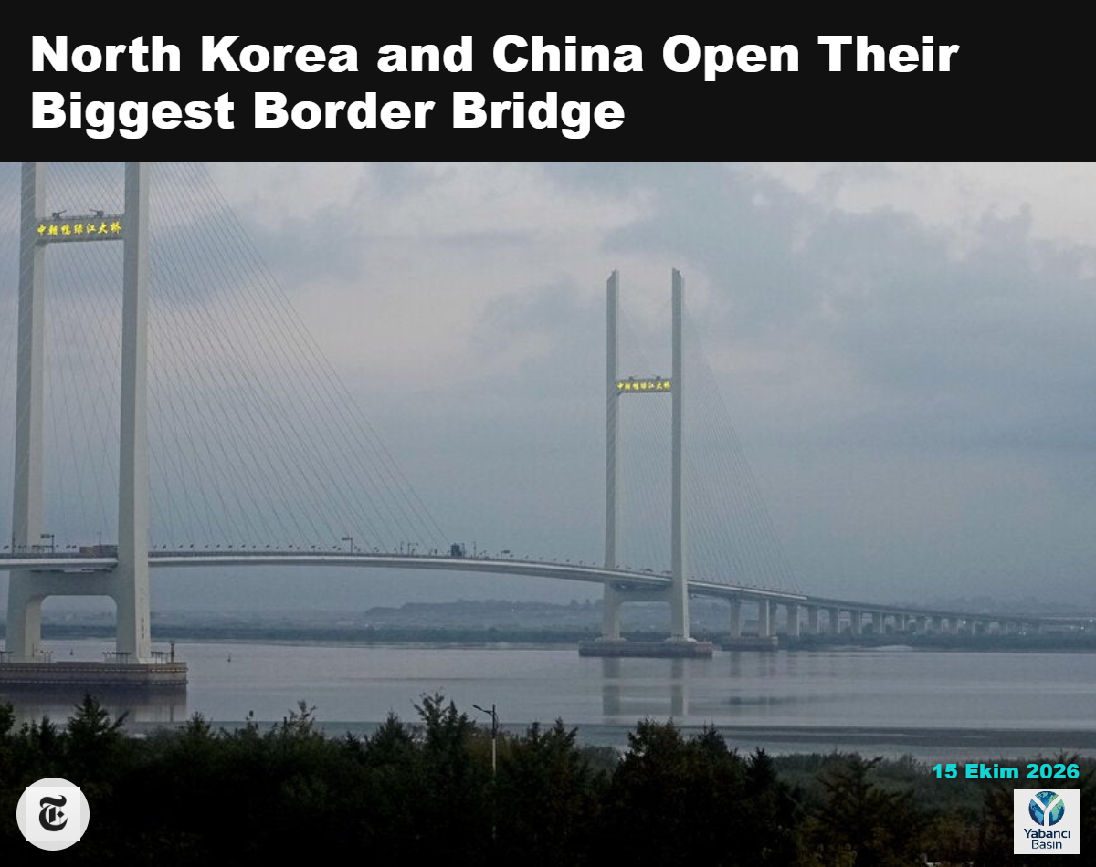 Perşembe günü açıldığı gün Çin’in Dandong kentinden görülen Yeni Yalu Nehri Köprüsü. Iori Sagisawa/Kyodo News, Associated Press aracılığıyla