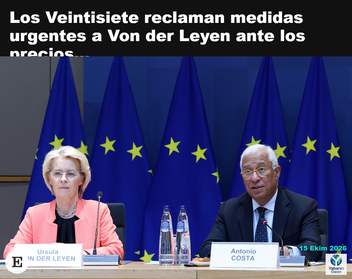 Avrupa Komisyonu Başkanı Ursula von der Leyen, Avrupa Konseyi Başkanı António Costa’nın yanında.