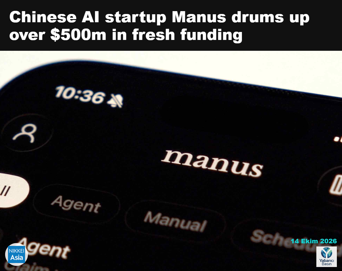 Manus yapay zeka ajanı uygulaması bir cep telefonunda görüntüleniyor. Girişimin çatı şirketi Butterfly Effect, 500 milyon doların üzerinde yeni yatırım aldı. © Reuters