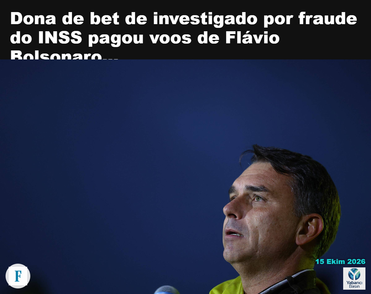 Flávio Bolsonaro, Porto Alegre’deki kampanya etkinliği sırasında — Silvio Avila — 14 Ekim 2026/AFP