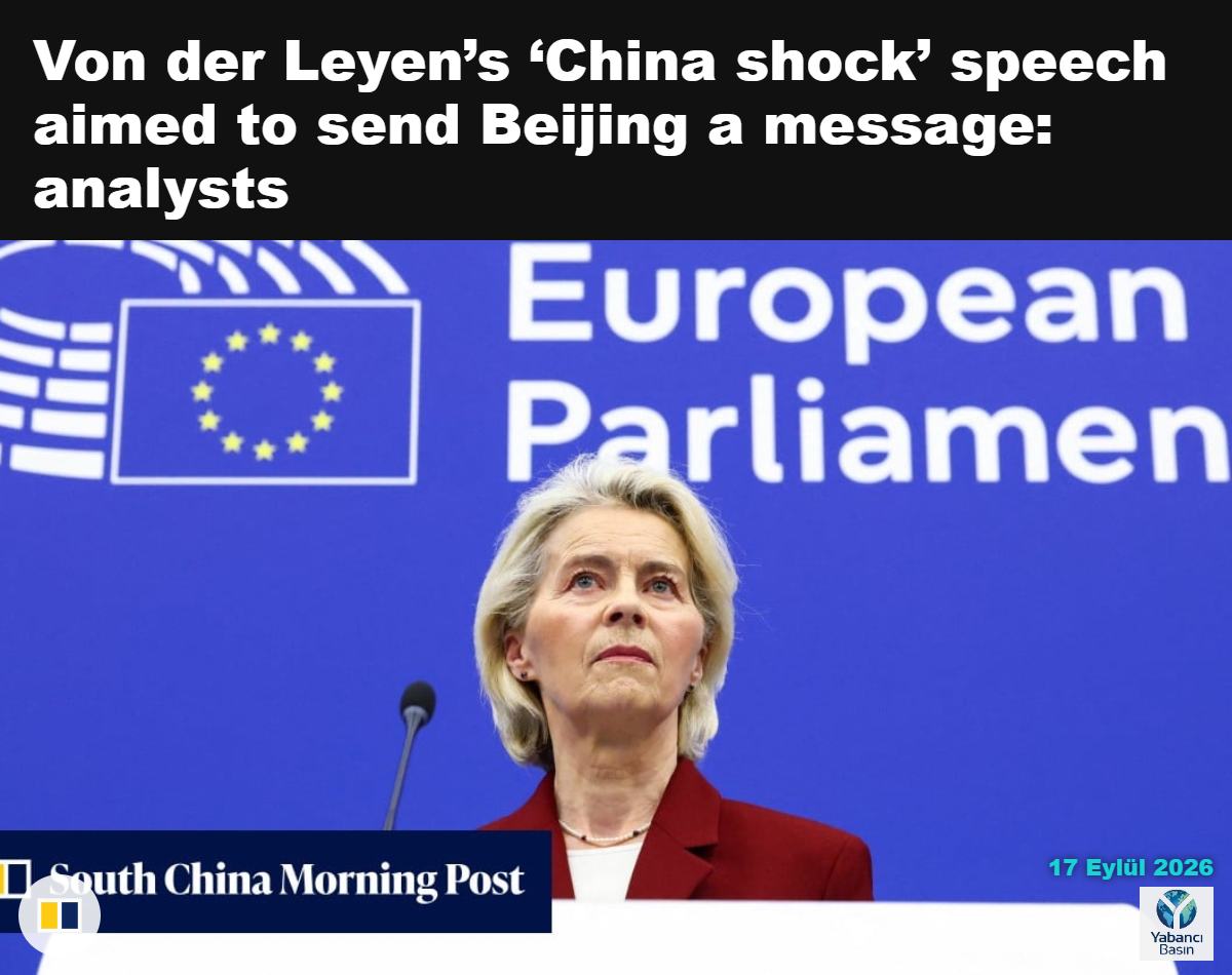 Avrupa Komisyonu Başkanı Ursula von der Leyen, Avrupa Parlamentosu önünde konuşma yapıyor.