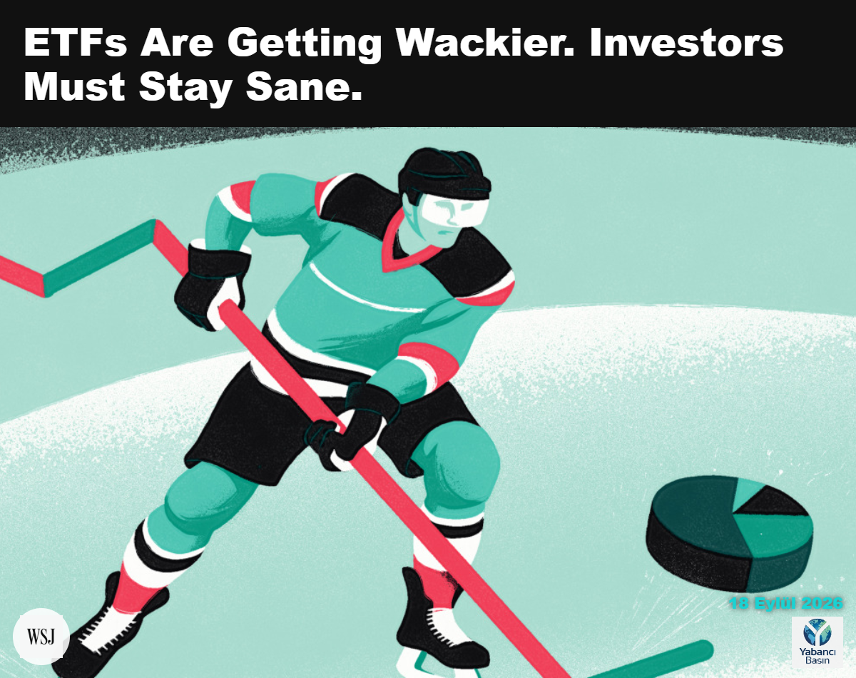 ETF’ler ve hokey oyuncusu temalı illüstrasyon — Alex Nabaum, The Wall Street Journal