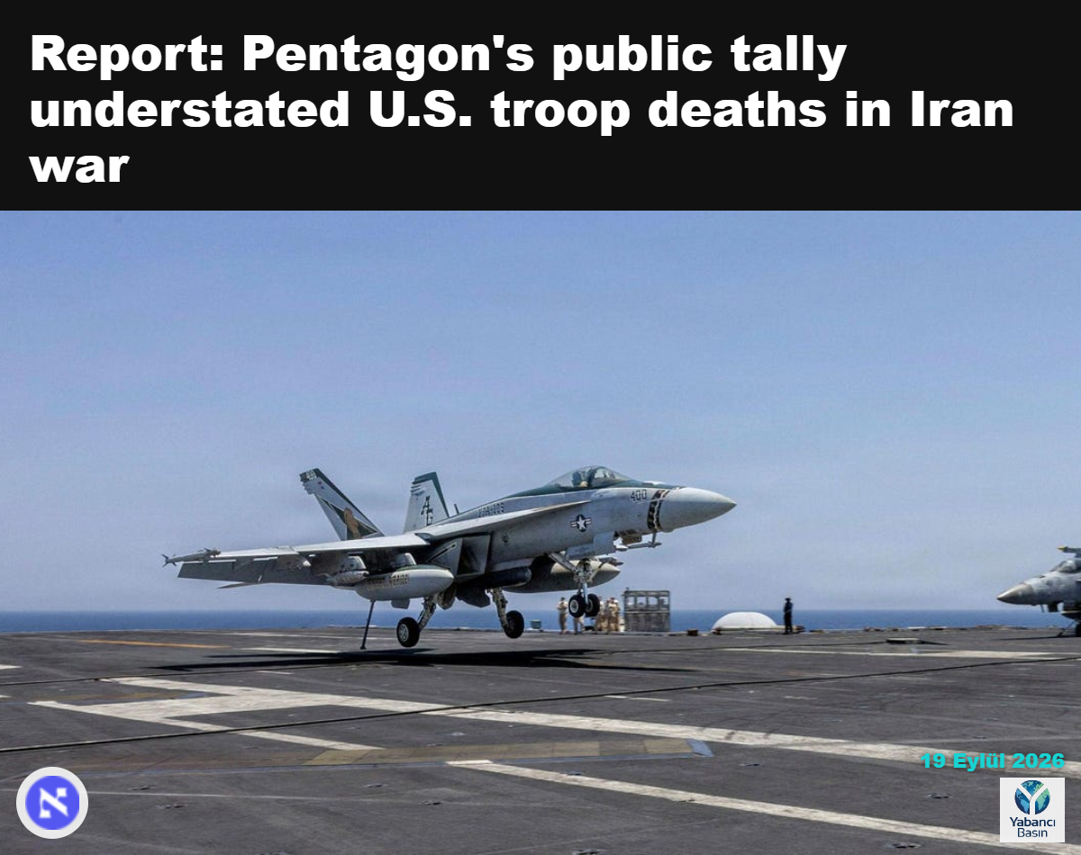 CENTCOM tarafından yayımlanan görüntülerde ABD’ye ait bir savaş uçağı USS George H.W. Bush uçak gemisine iniş yapıyor, Mayıs. Kredi: AFP/-