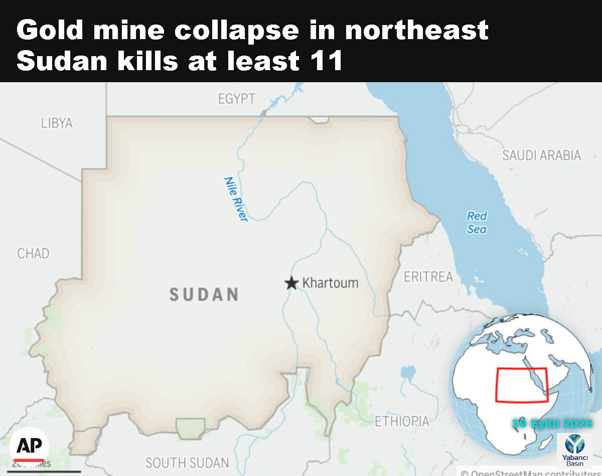 Sudan’ın başkenti Hartum’u gösteren konum haritası. (AP Fotoğrafı)