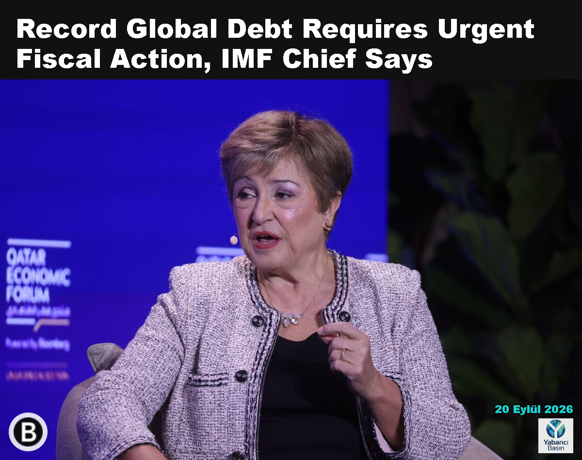 IMF Genel Müdürü Kristalina Georgieva, New York'taki Katar Ekonomik Forumu'nda küresel ekonomik görünümü değerlendiriyor. Kaynak: Bloomberg