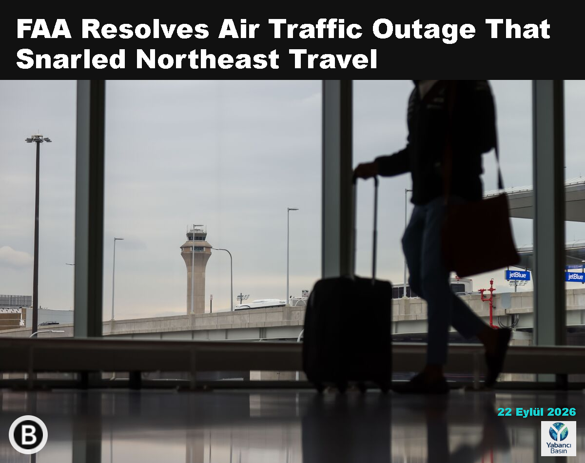 New Jersey eyaletinin Newark kentindeki Newark Liberty Uluslararası Havalimanı’nda FAA hava trafik kontrol kulesi. Fotoğraf: Michael Nagle/Bloomberg