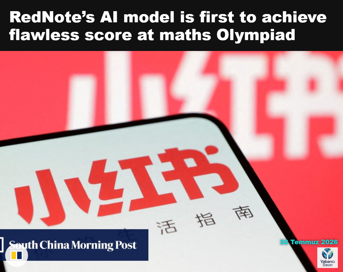 Çin sosyal uygulaması Xiaohongshu'nun (RedNote olarak da bilinir) 15 Ocak 2025'te Pekin'deki bir alışveriş merkezinde görülen reklamı. Fotoğraf: AFP