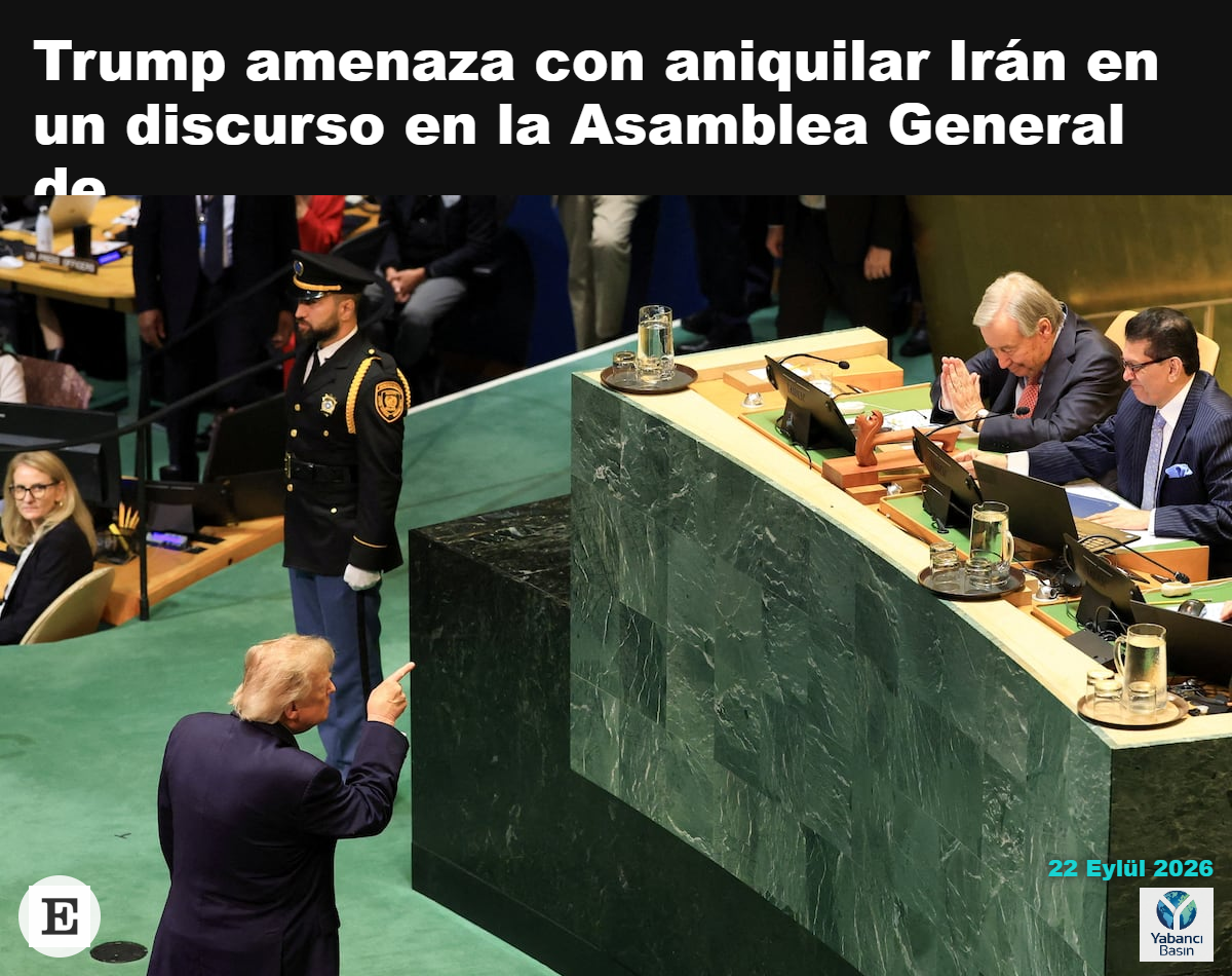 ABD Başkanı Donald Trump, BM Genel Kurulu’ndaki konuşmasının ardından António Guterres’i işaret ediyor. Fotoğraf: Brendan McDermid (Reuters)