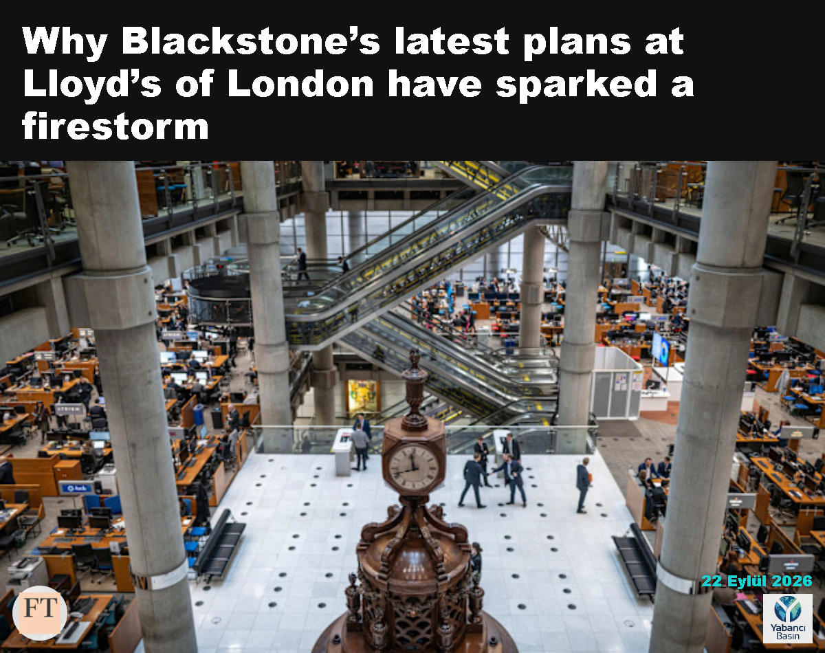Öneri, Blackstone’un yüzyıllar önce kurulmuş sigorta piyasası Lloyd’s’a ilk girişi olmayacak. © Charlie Bibby/FT