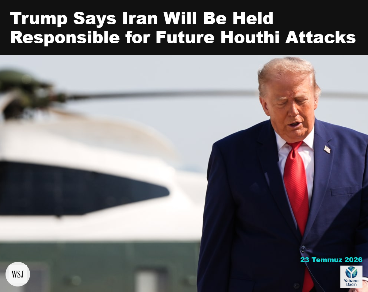 Başkan Trump, Husilerin Kızıldeniz'de iki Suudi tankerine ateş açmasının ardından gelecekteki Husi saldırılarından İran'ı sorumlu tutacağını söyledi. Petrol fiyatları hızla yükseldi. — Julia Demaree Nikhinson/AP