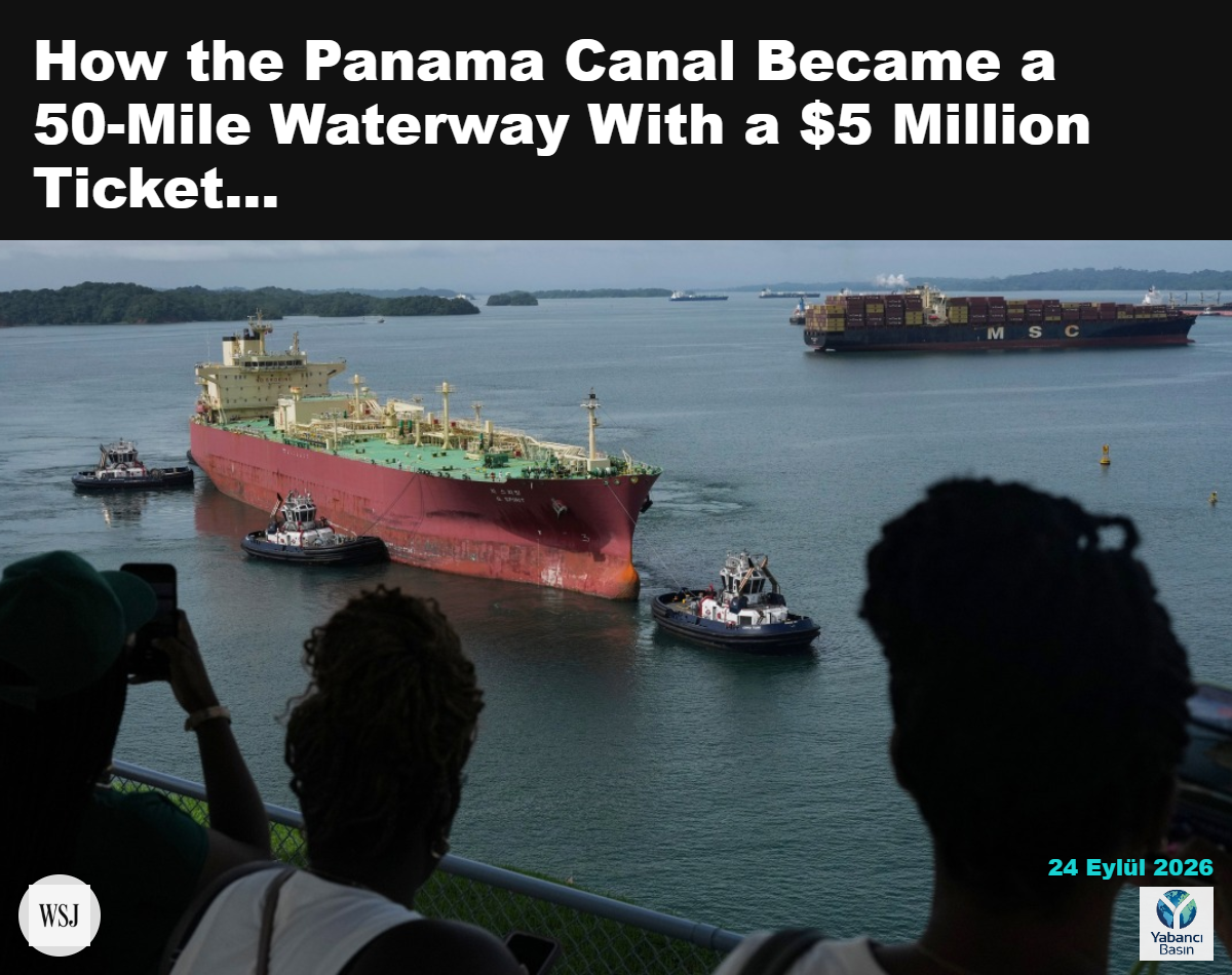 Bir tanker Panama Kanalı’ndan geçiyor. MATIAS DELACROIX/AP