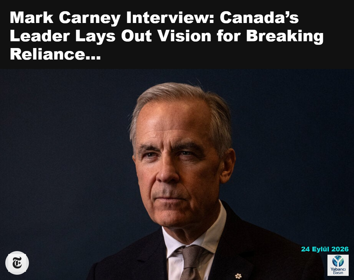 Kanada Başbakanı Mark Carney, çarşamba günü The New York Times ile yaptığı röportaj sırasında. Daniel Berehulak/The New York Times