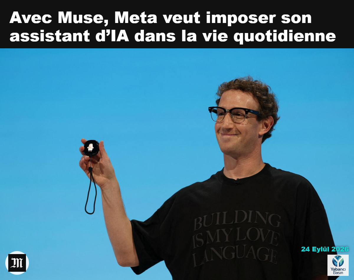 Meta Üst Yöneticisi Mark Zuckerberg, 23 Eylül 2026'da ABD'nin Kaliforniya eyaletindeki Menlo Park'ta düzenlenen Meta Connect etkinliğinde Muse Charm cihazını tanıtıyor. Carlos Barria/Reuters
