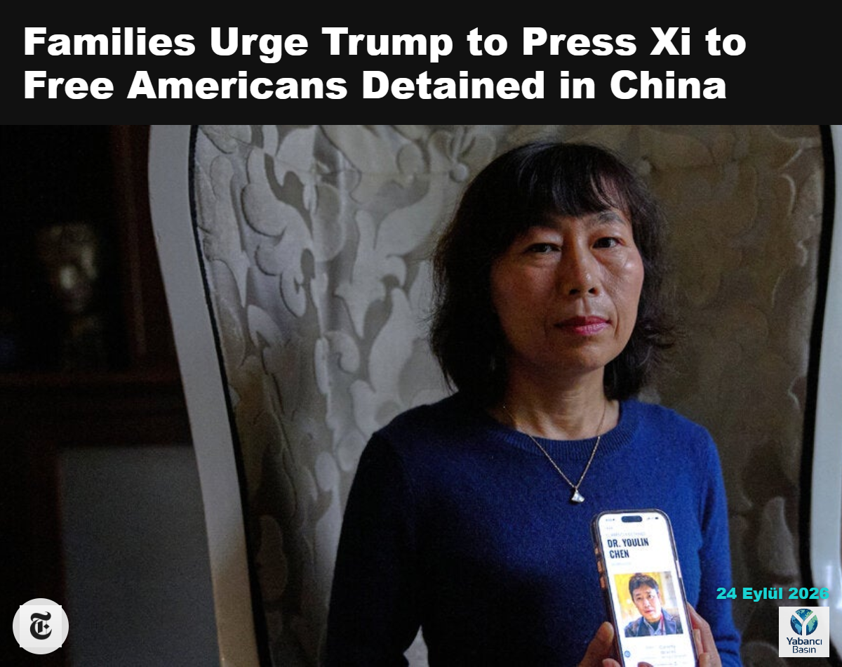 Yufang Rong, 2024’te Çin’de gözaltına alınan sismolog eşi Youlin Chen’in fotoğrafını tutuyor. Jacquelyn Martin/Associated Press