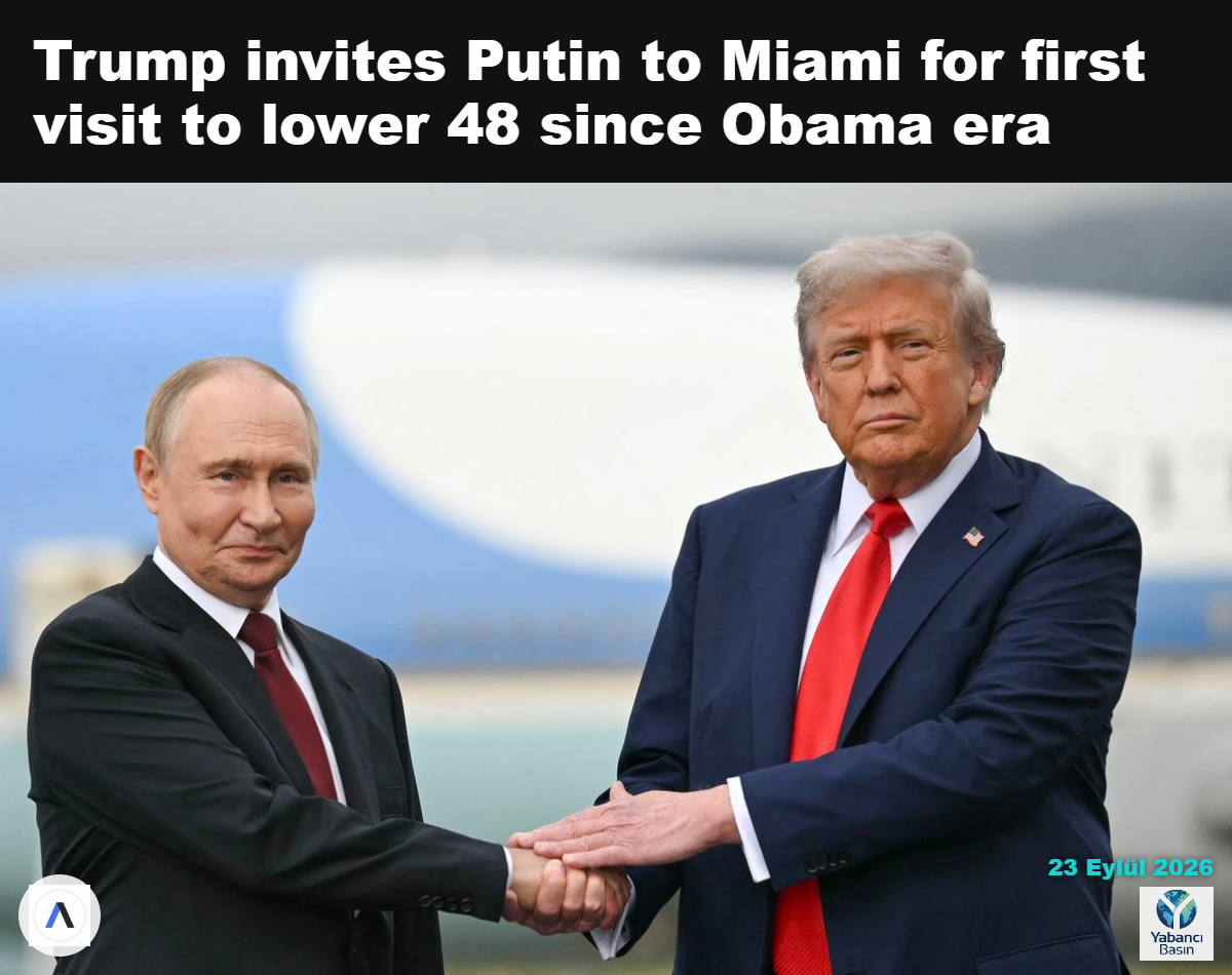 Trump, 15 Ağustos 2025’te Alaska’nın Anchorage kentindeki Elmendorf-Richardson Ortak Üssü’nde Rusya Devlet Başkanı Vladimir Putin’i karşılıyor. Fotoğraf: Andrew Caballero-Reynolds/AFP via Getty Images
