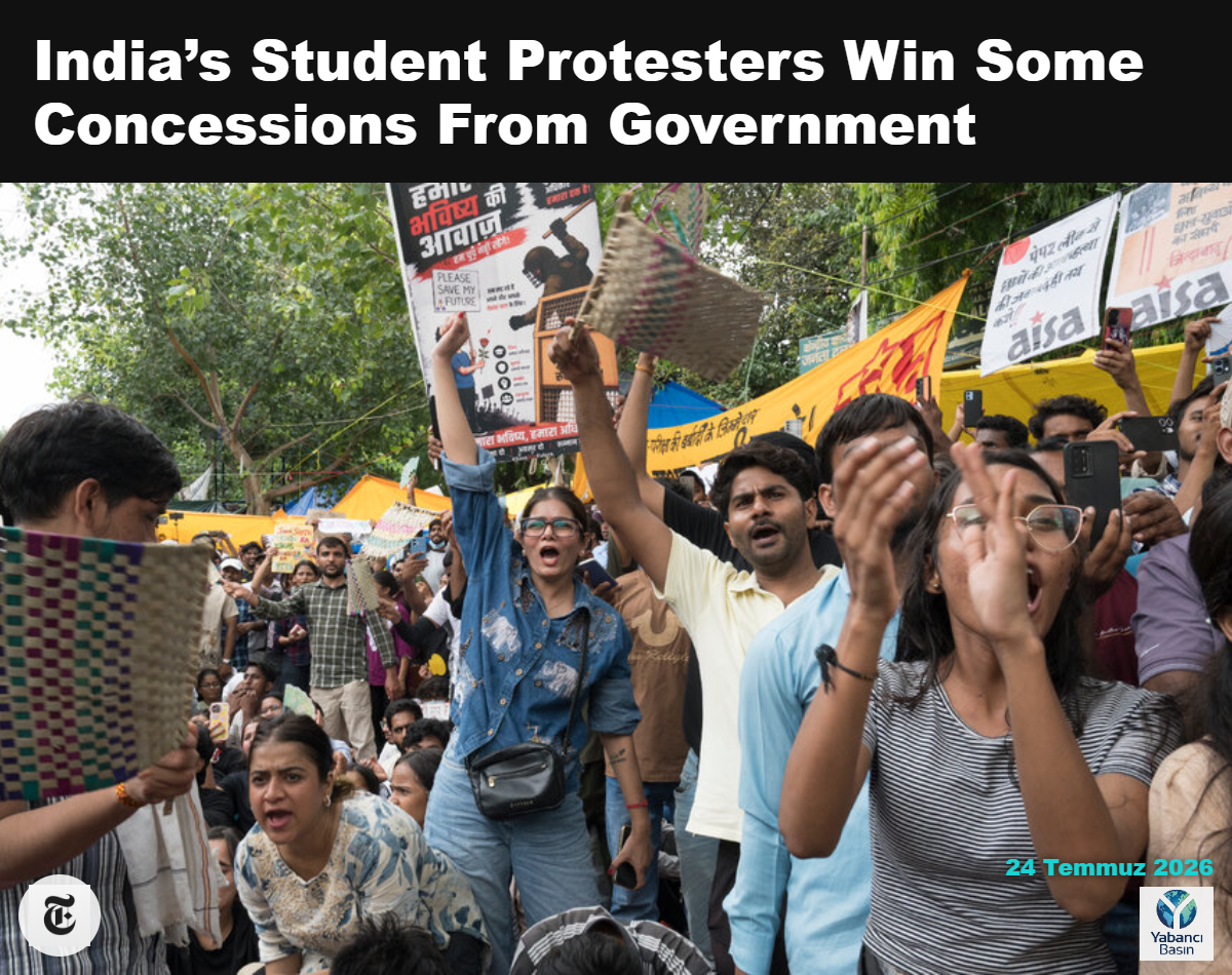 Cuma günü Hindistan'ın başkenti Yeni Delhi'deki öğrenci protestosu hareketinin destekçileri. Saumya Khandelwal/The New York Times