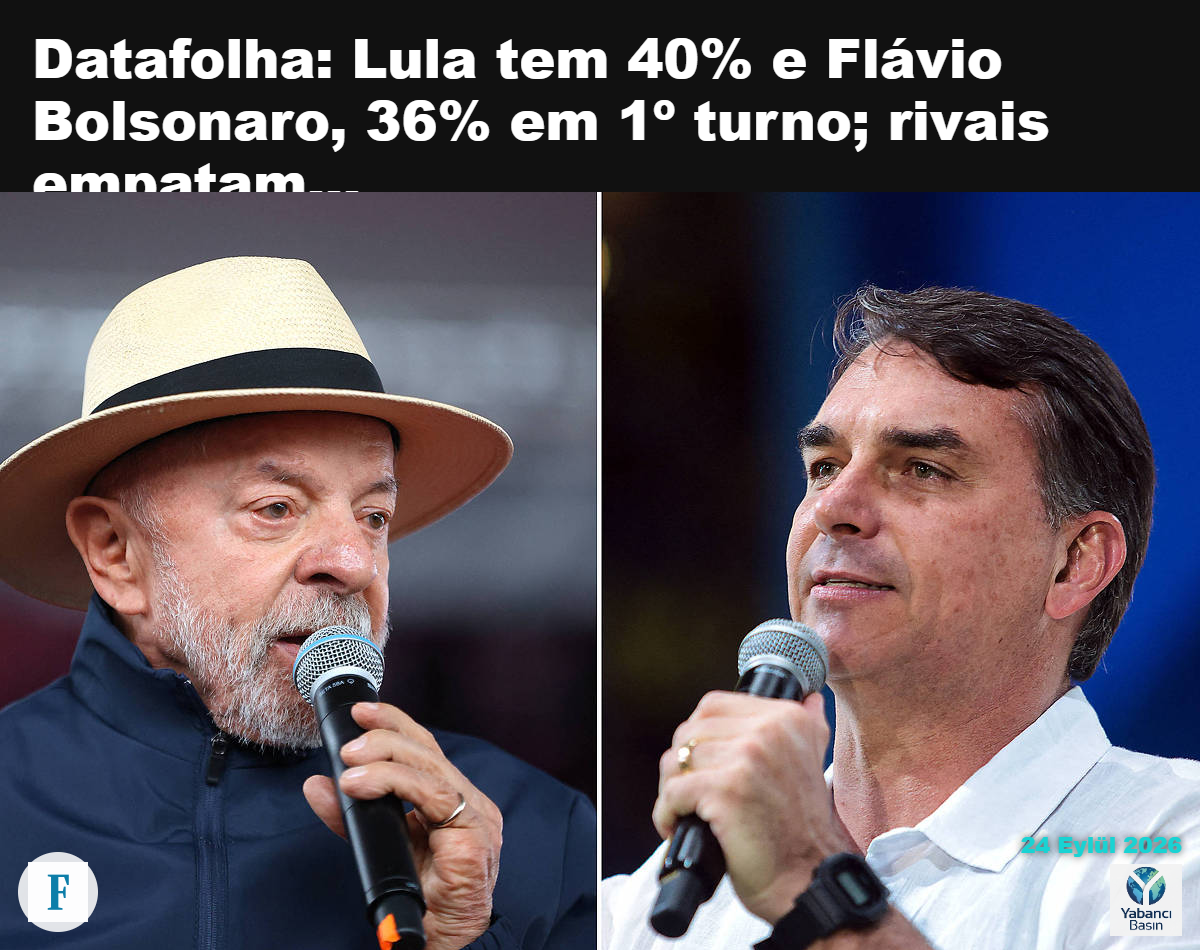 Başkan Lula (PT) ve senatör Flávio Bolsonaro (PL), fotoğraf montajı — Anderson Coelho, 19 Eylül 2026 ve Tita Barros, 22 Ağustos 2026/Reuters