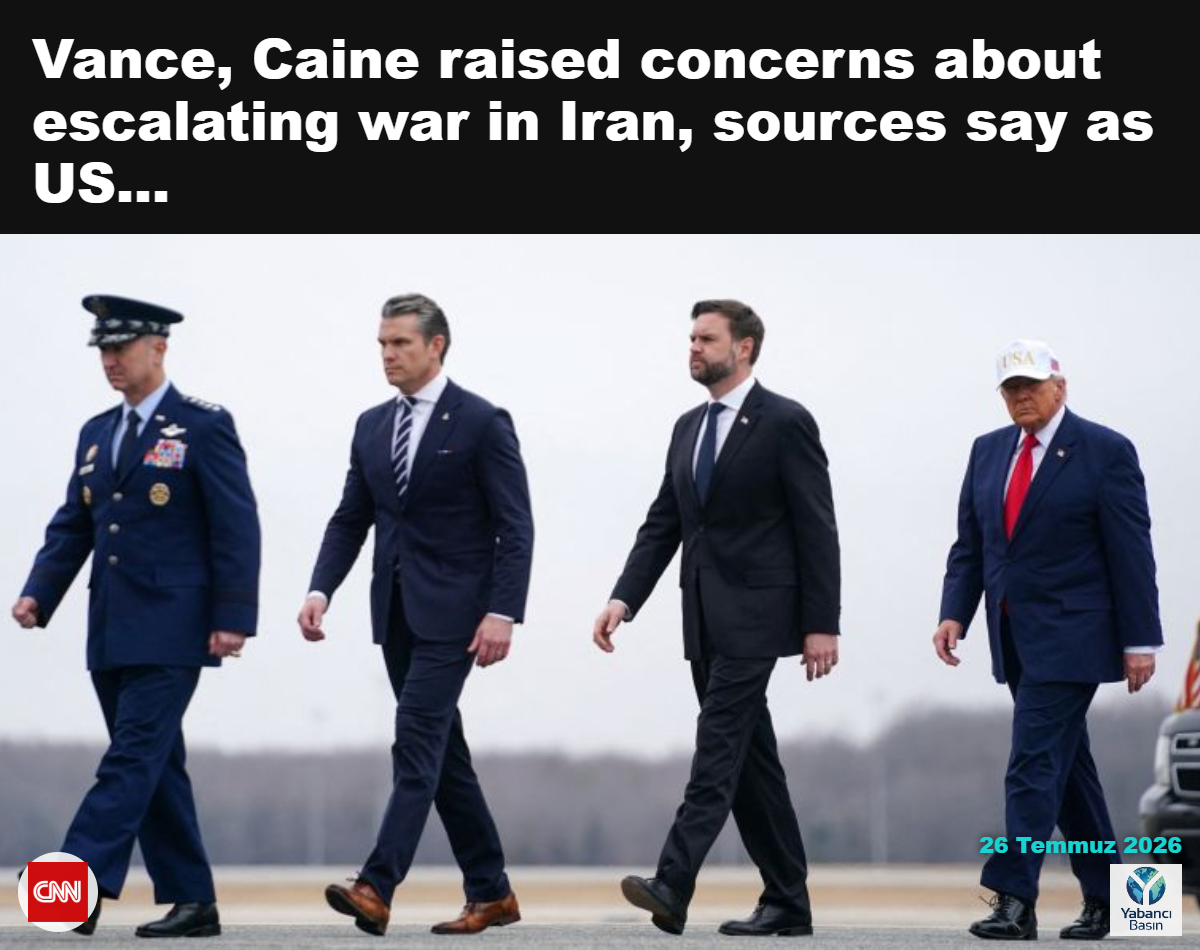 ABD Başkanı Donald Trump, Başkan Yardımcısı JD Vance, Savunma Bakanı Pete Hegseth ve Genelkurmay Başkanı Orgeneral Dan Caine.