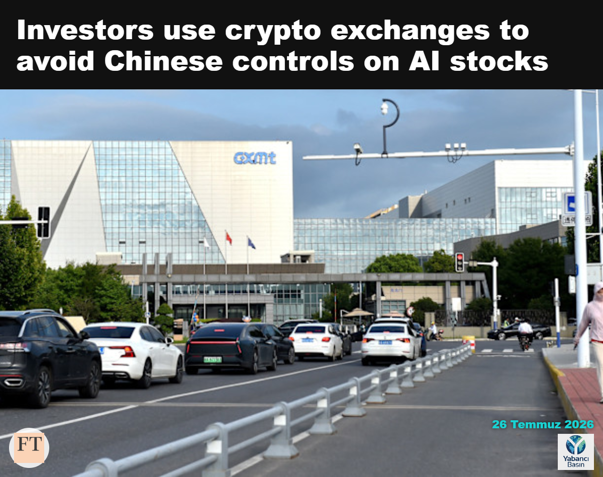 Kripto para platformları, Pazartesi günü Şanghay’da işlem görmeye başlaması beklenen Çinli çip üreticisi CXMT’nin hisselerini takip eden sürekli vadeli işlemler başlattı © CN-STR/AFP/Getty Images